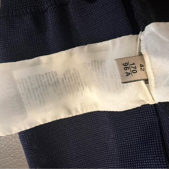 NWT Roberto Cavalli Midnight Blue Lace cardigan knit sweater. Size 42 USA 6 - Picture 7 of 8